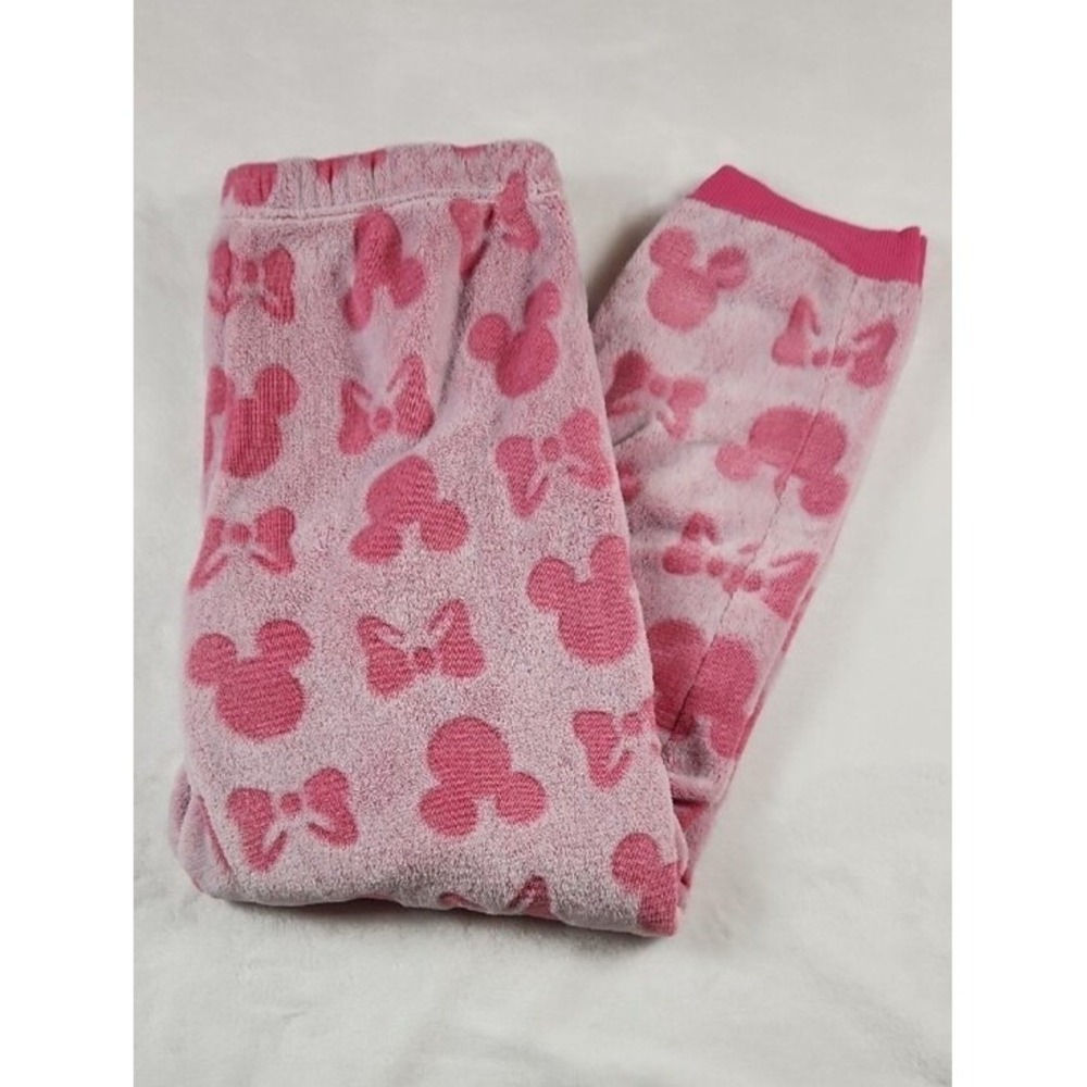 Disney Pink Minnie Mouse Plush Joggers Women's Size XL Lounge Pants